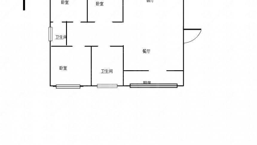 信息3室2厅2卫136平方米,福田三区步梯2楼满五,南北通透322户型带地