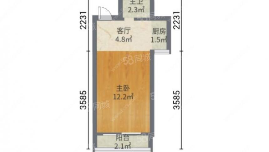 嘉旺城惠东县28.7万元二手房出售信息1室1厅1卫35.95