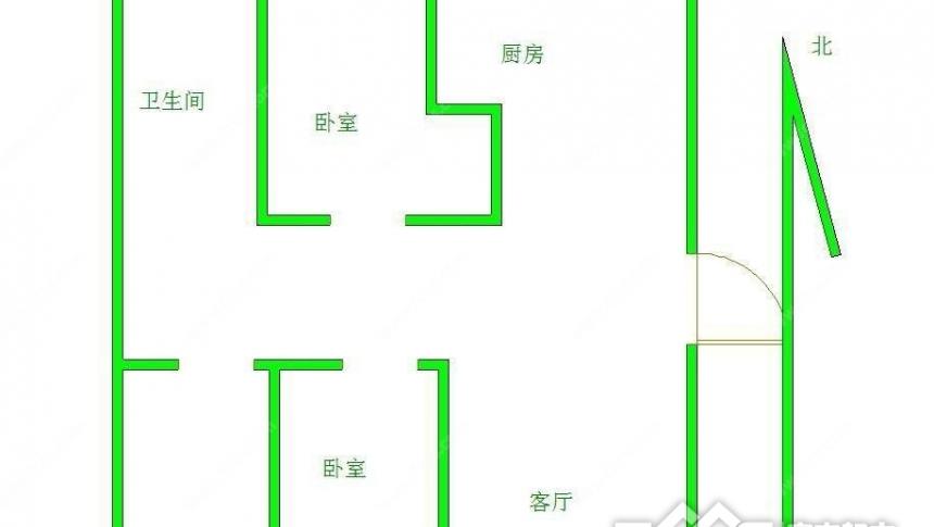 世纪华府一期毛坯2室室内通透业主置换急售