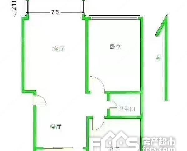 「百旺家园」集宁区2室1厅1卫出租15000元/月,整租 百旺e区南北通透